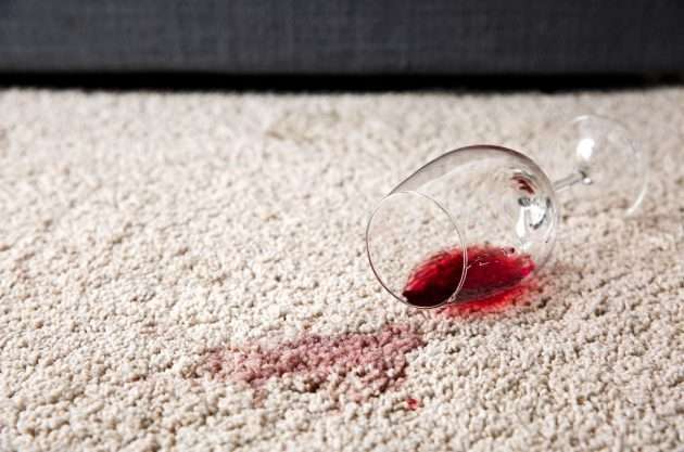 removing red wine stains from carpet