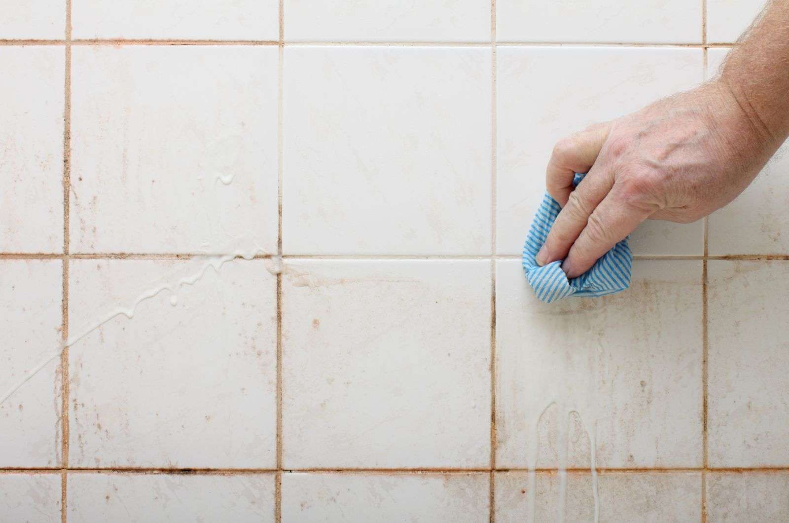 begin with soap and gentle scraping