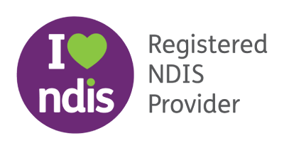 I heart NDIS Registered provider logo - Short
