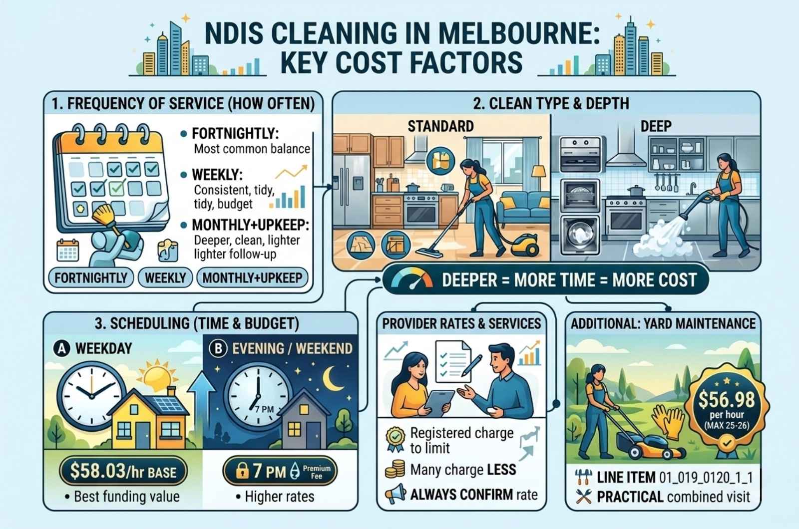 Factors Affecting the Total Cost of NDIS Cleaning in Melbourne