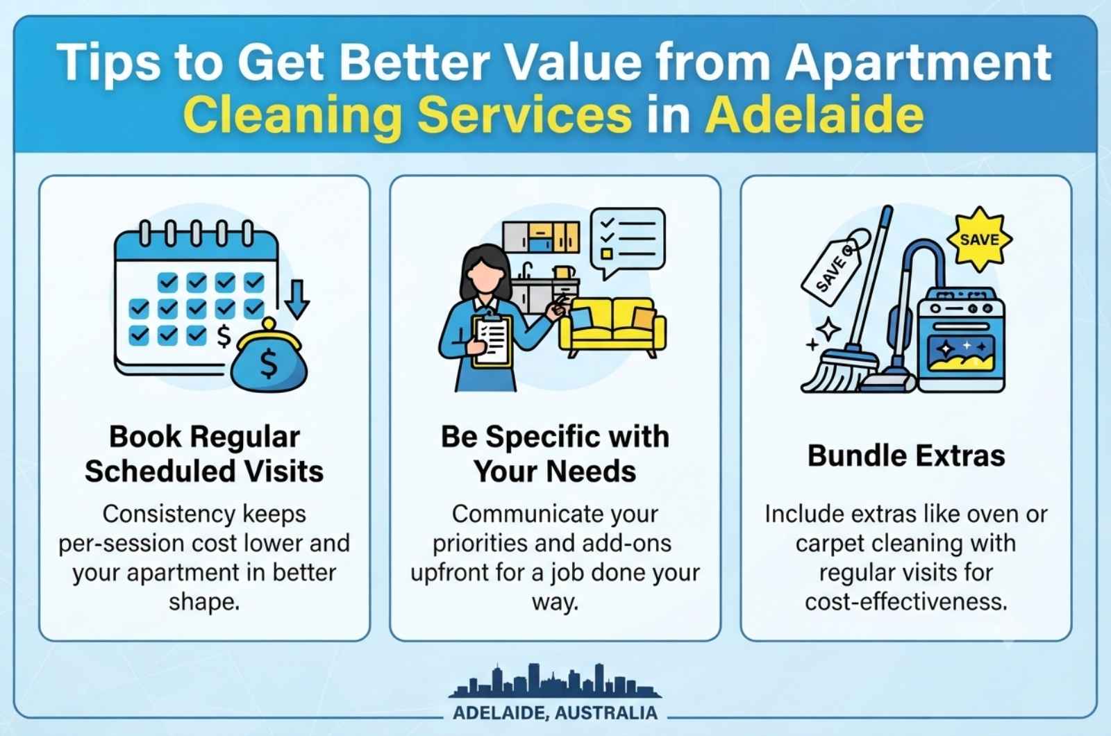 Tips to Get Better Value from Apartment Cleaning Services in Adelaide